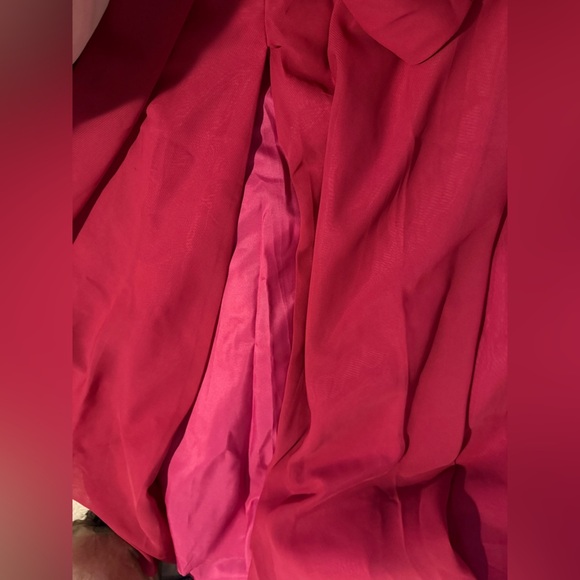 Lavetir Elegant Pink Chiffon Evening Gown - Picture 7 of 10